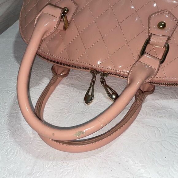 Scarleton Quilted Diamond Stitch Satchel Pink Medium - Picture 10 of 12